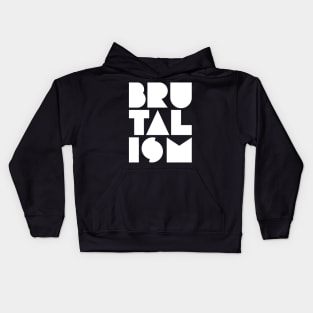 brutalism bold logo Kids Hoodie